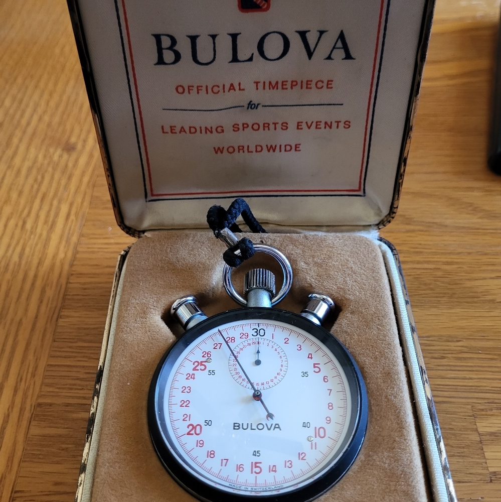 Bulova official timepiece stopwatch